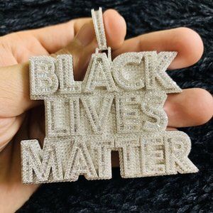 925 Sterling Silver Black Lives Matter Pendant